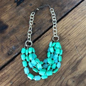Green and Gold Stone Necklace